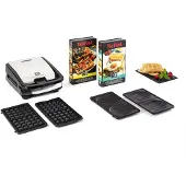 Tefal Croque gaufre Snack Collection svart och grå + 2 plattor ingår SW853D12