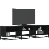 vidaXL Tv-bänk svart 180x40x46 cm konstruerat trä