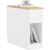 SoBuy Smalt sidobord med hylla och lådor