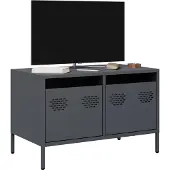 vidaXL Tv-bänk antracit 68x39x43,5 cm kallvalsat stål