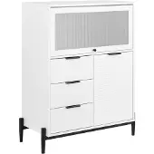 SoBuy FSB94-W Vit/Svart Hallskåp 92x119x40 cm