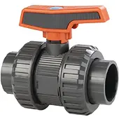Cepex 37044 Pvc-u Ø63 Kulventiler Standardserie Ptfe Epdm Lösningsmedelsmuff Svart Prick