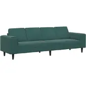vidaXL Vardagsrumsoffa Mörkgrön 250 x 77 x 76 cm