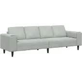 vidaXL Vardagsrumsoffa Ljusgrå 250 x 77 x 76 cm