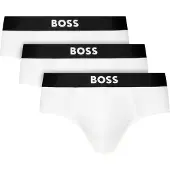 BOSS för män. 50546561 Set 3 Slips Logo i midjan vit (M), Hemkläder, Bomull