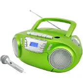 Soundmaster SCD5800GR, Analog, FM, PLL, Spelare, CD, CD-R, CD-RW, 3 W, Grön, Silver