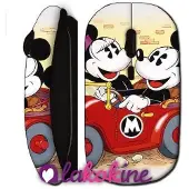 CAPACHEAP Souris Sans Fil Mickey Et Minnie Mouse Car