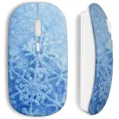 MANIACASE Souris sans fil Bleu Clair Neige