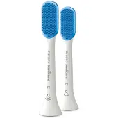 Philips Sonicare TongueCare+ HX8072 - Extra tandborsthuvud - till tandborste - vit (paket om 2) - för Sonicare 2 Series 3 Series Sonicare DiamondClean Smart HX9912