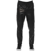 Trussardi Läder Joggers Elastisk Midja Avslappnad Passform