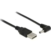 DeLOCK - Strömkabel - DC-jack 3,5 x 1,35 mm (hane) till USB (endast ström) (hane) - 1.5 m - 90° kontakt