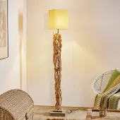 ONLI Golvlampa Marica , Creme / bärnsten, Vardagsrum / matsal, Textil / tyger / siden, Golvlampa