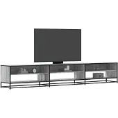 vidaXL Tv-bänk grå sonoma 270x40x46 cm konstruerat trä