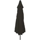 vidaXL Trädgårdsparasol Svart 395 x 395 x 245 cm Polyester och Stål