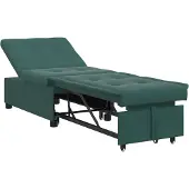 vidaXL Mörkgrön bäddsoffa 67 x 194 x 38 cm Sammet