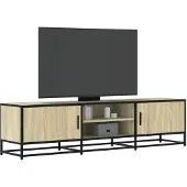 vidaXL Tv-bänk sonoma-ek 160x35x41 cm konstruerat trä och metall