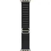 Apple - Slinga för smart klocka - 49 mm, naturlig titanfinish - Stor storlek - svart - för Watch Hermès Series 9, SE 3, Series 10, Series 11, Series 8, Series 9, Ultra 2, Ultra 3