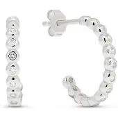 Beat of Love Runda örhängen i silver med stift E-15702Z