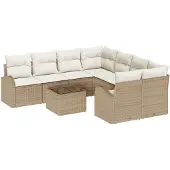 vidaXL Trädgårdsoffset Beige 55 x 55 x 37 cm konstrotting