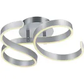 TRIO Lighting LED taklampa Francis, dimbar, Aluminium / grå / zink, Vardagsrum / matsal, Metall, Modern, LED-taklampa