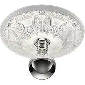 TRIO Lighting Taklampa Lilly, Vitt / opal, Vardagsrum / matsal, Gips / lera, Modern, Taklampa