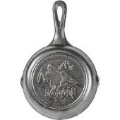 Lodge Wildlife Series-6.5" Gjutjärnspanna med Vargmotiv, Svart