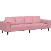 vidaXL Vardagsrumsoffa Rosa 250 x 77 x 76 cm