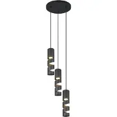 TRIO Modern pendellampa svart 3-ljus - Stream