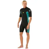 Rip Curl Dawn Patrol Spring 22 2 Mm Kortärmad Shorty Med Dragkedja Bak