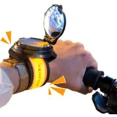 Superbikero Enkelt Cykelarmband Med Backspegel Och Blinkers