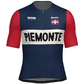 Santini La Vuelta Grand Salida Piemonte Korta ärmar Cykeltröja