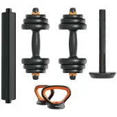 Fed Hantelset V2+stång+kettlebell 20kg