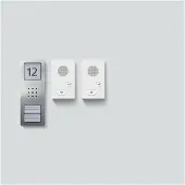 Siedle SET CAB 850-2 E/W Porttelefon Sladd Infofält Silver, Vit