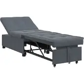 vidaXL Mörkgrå bäddsoffa 67 x 194 x 38 cm Sammet