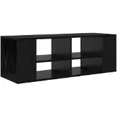 vidaXL TV-bänkset Svart Ek 102 x 35 x 35 cm Konstruerat trä