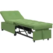 vidaXL Soffa-säng Ljusgrön 67 x 194 x 38 cm Sammet