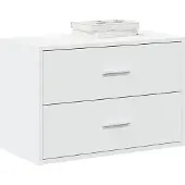 vidaXL Skåp med 2 lådor vit 60x31x40 cm konstruerat trä