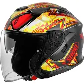 Shoei Jethjälm Svart/Gul L Unisex sort