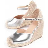 Montevita Wedge Espadrille Balenci4 Silver