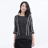 Smart & Joy Polka Dots Chiffongblus med vit kant