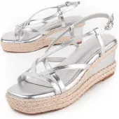 Montevita Sandalia De Cuña Para Mujer. Salia5 102971 39 silver
