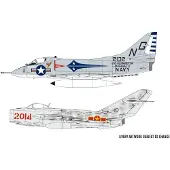 Airfix A50185, Luftfarkostmodell med fast vinge, Monteringssats, 1:72, Mig 17, Douglas Skyhawk, Alla, Plast