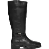 Tommy Hilfiger Leather TH Monogram Buckle Riding Boots