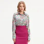 S&J Weekends Blus med Liberty-tryck