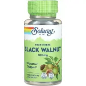 Solaray True Herbs, Svart valnöt, 500 mg, 100 vegetabiliska kapslar