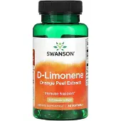 Swanson Health D-Limonen, Apelsinskalextrakt, 250 mg, 60 mjuka kapslar