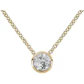 Kohinoor halsband i gult guld med vit topas 123-P5673
