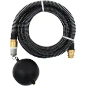 vidaXL Sugslang med kopplingar mässing svart 1,1" 4 m PVC