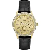 GUESS Ladies Bedazzle Watch Svart,Guld