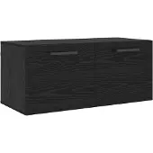 vidaXL Väggskåp Svart ek 80 x 36.5 x 35 cm Konstruerat trä